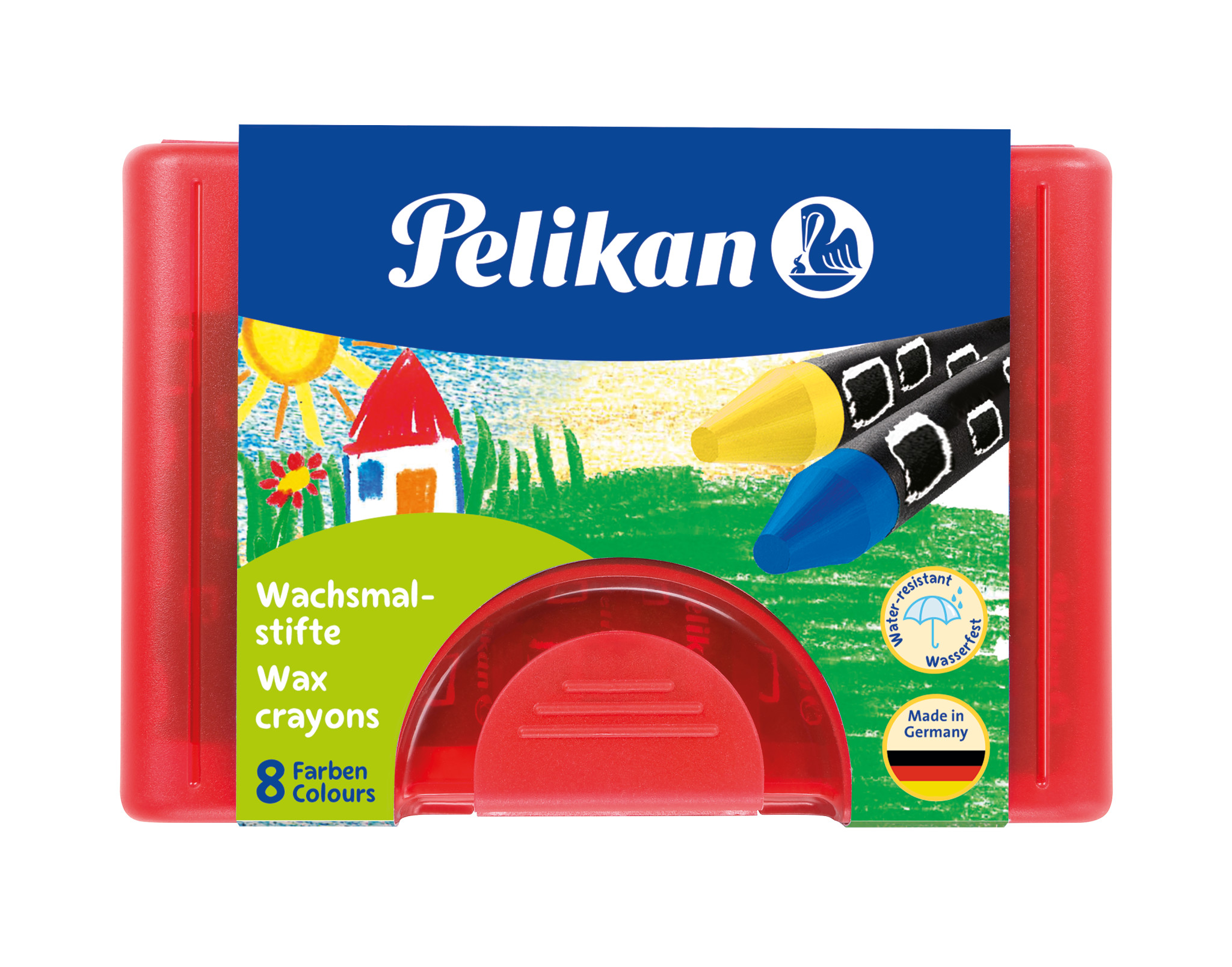 Pelikan - Wachsmalstifte, wasserfest - 8er Etui*