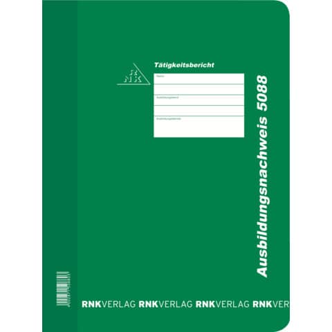 RNK Verlag - Ausbildungsnachweis-Hefter mit Block wöchentlich/monatlich, alle Berufe, für A4