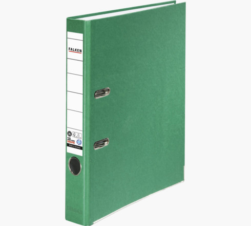 Falken - Recycolor-Farb-Ordner A4, Rücken 50mm, mit geklebtem Rückenschild - Grün