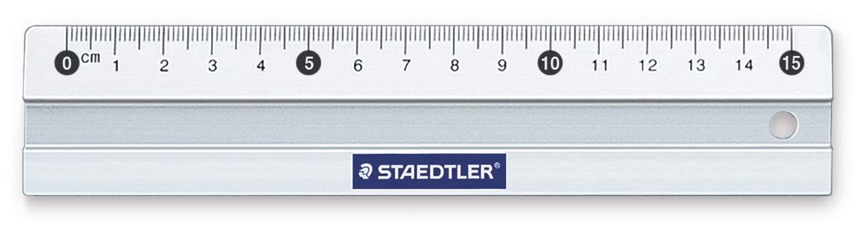 Staedler -  Lineal-Metall 15cm Aluminium, rutschfest