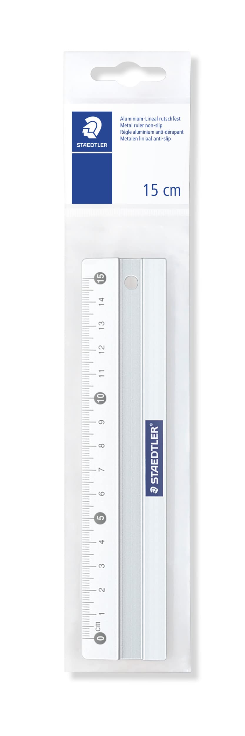 Staedler -  Lineal-Metall 15cm Aluminium, rutschfest