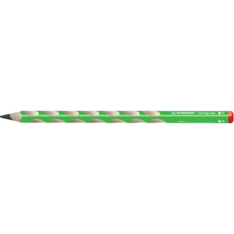 STABILO® - Ergonomischer Dreikant-Bleistift für Rechtshänder - EASYgraph in grün - Einzelstift - Härtegrad B 