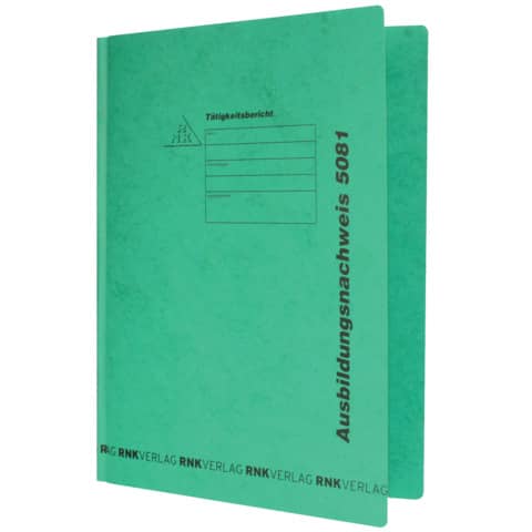 RNK Verlag - Ausbildungsnachweis-Hefter, 390g/qm Spezialkarton, grün