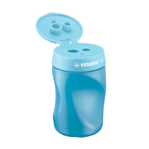 STABILO® - Ergonomischer Dosen-Spitzer für Linkshänder - EASYsharpener - 3 in 1 - blau