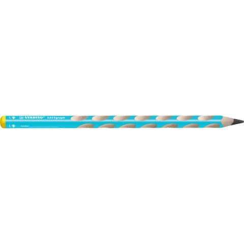 STABILO® - Ergonomischer Dreikant-Bleistift für Linkshänder - Easygraph in blau - Einzelstift - Härtegrad HB