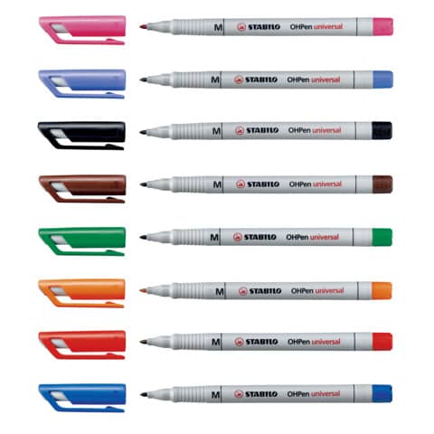 STABILO® - Folienstift - OHPen universal - wasserlöslich medium - Einzelstift - blau