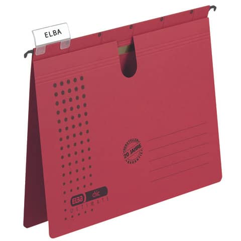 Elba - Hängehefter chic ULTIMATE® - Karton (RC), 240 g/qm, A4, rot
