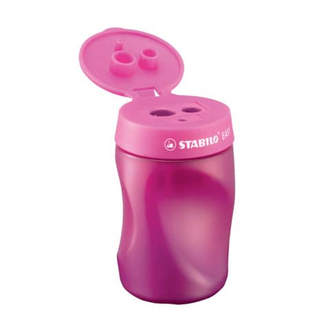 STABILO® - Ergonomischer Dosen-Spitzer für Linkshänder - EASYsharpener - 3 in 1 - pink