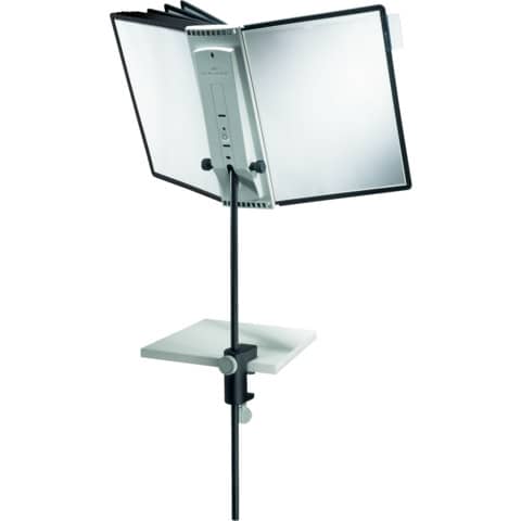 Durable - Sichttafelsystem SHERPA® Desk Clamp 10 - 10 Tafeln, schwarz/grau