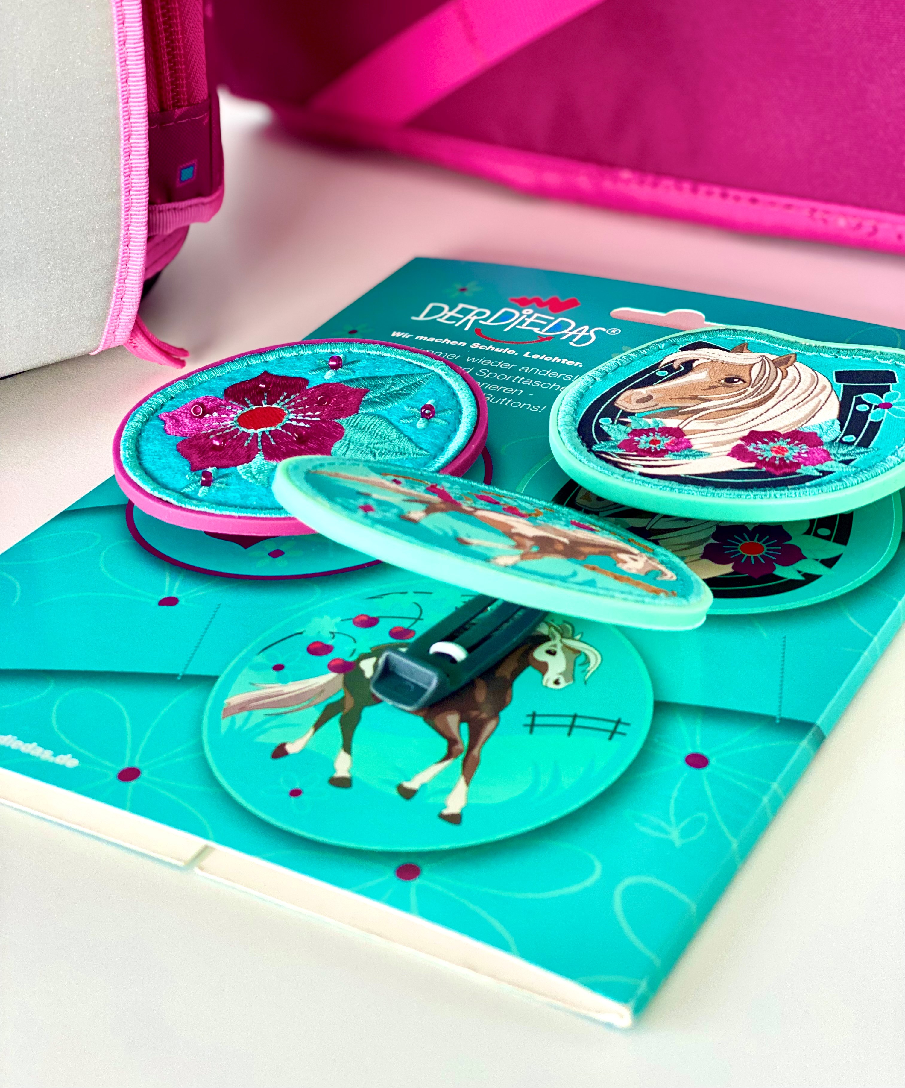 DerDieDas - Wechselbuttons für Ergoflex - Peppermint Pony 3teilig
