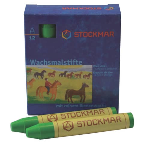 Stockmar - Wachsmalstifte - gelbgrün - 12 Stifte