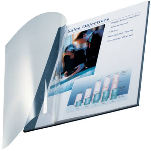 Leitz - 7399 Bindemappe impressBIND - Soft Cover, A4, 7 mm, 10 Stück, blau
