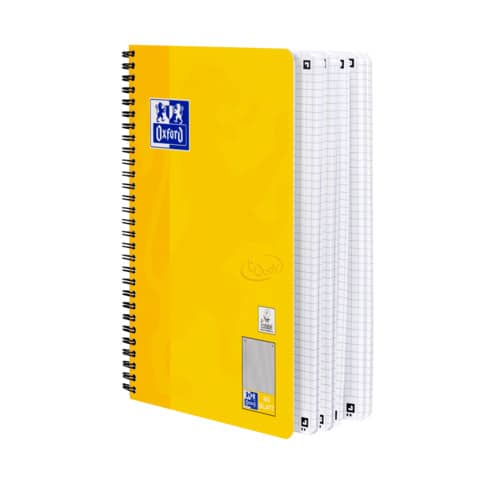 Oxford - Collegeblock Touch - B5, kariert, 80 Blatt, 90 g/qm, sonnengelb