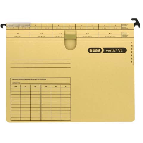 Elba - Hängehefter VL - kaufm. Heftung, Natronkarton (RC), 230 g/qm, A4, naturbraun