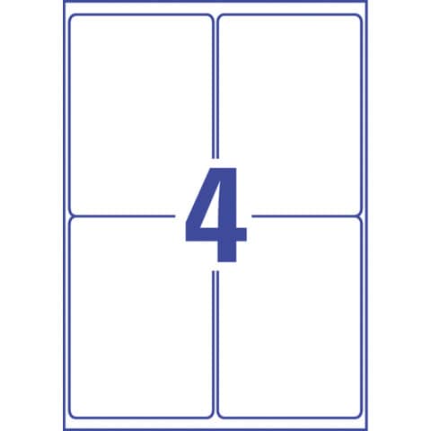 Avery Zweckform® - L7915-10 Ultra-Resistente Folien-Etiketten - A4, 20 Stück, 99,1 x 139 mm, 10 Blatt weiß