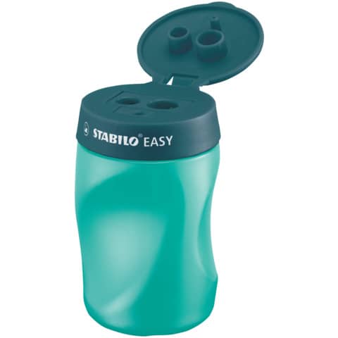 STABILO® - Ergonomischer Dosen-Spitzer für Rechtshänder - EASYsharpener - 3 in 1 - petrol