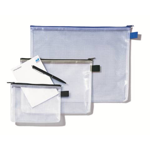 Rexel® - Reißverschlusstasche, A5, PVC, klar/schwarz