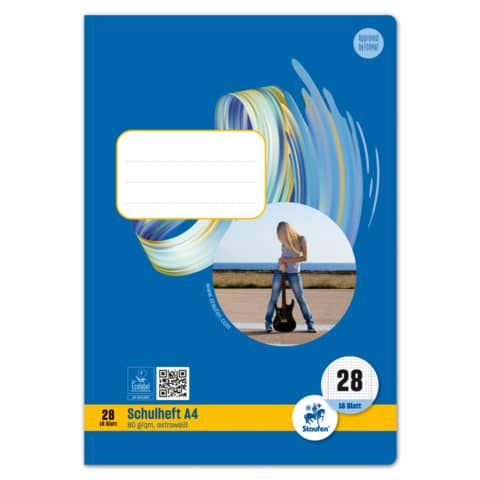 Staufen - Heft A4 - Lin. 28 16 Blatt - kariert mit Rand