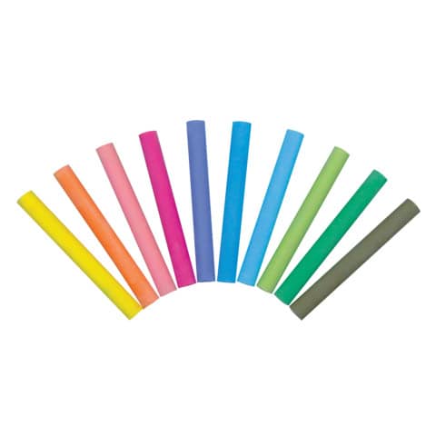 ROBERCOLOR - Tafelkreide Robercolor - rund, 10 Farben sortiert, 100 Stück