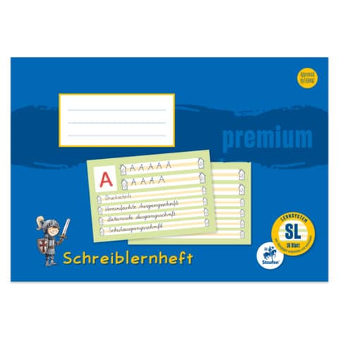 Staufen® - Schreiblernheft PREMIUM LIN SL - A4 quer, 80 g/qm, 16 Blatt