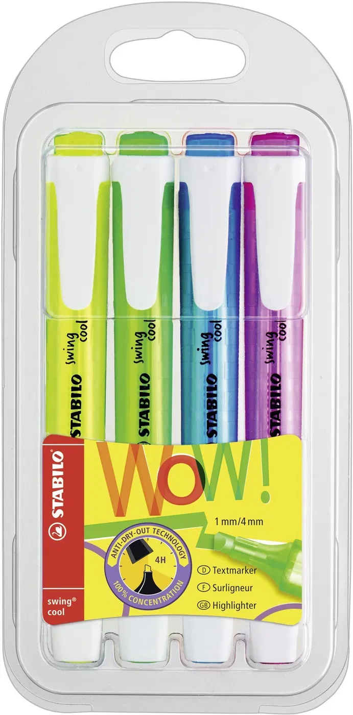 Stabilo - Textmarker Swing Cool - 4er Set