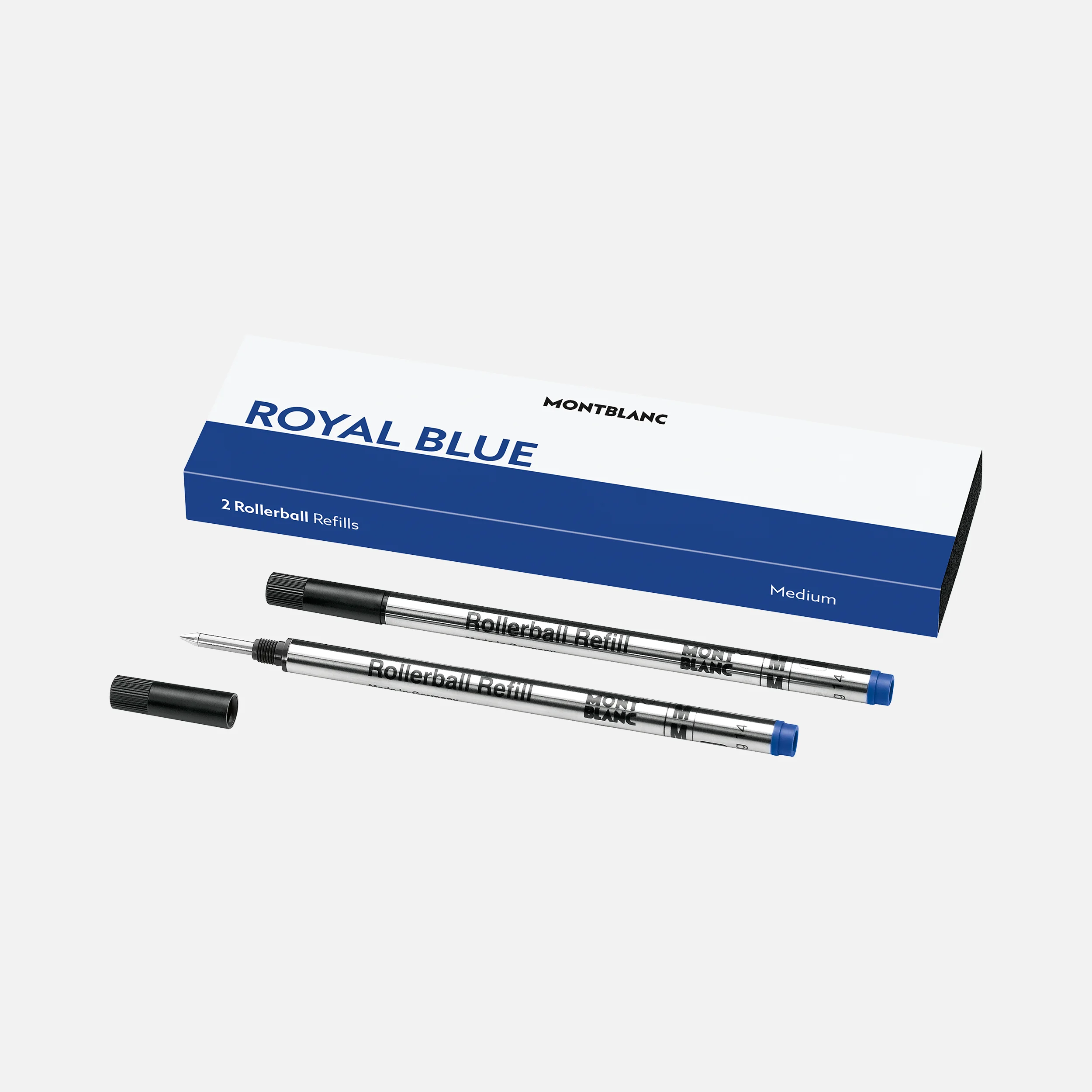 Montblanc - 2 Rollerball-Minen - Mittelbreit - Royal Blue