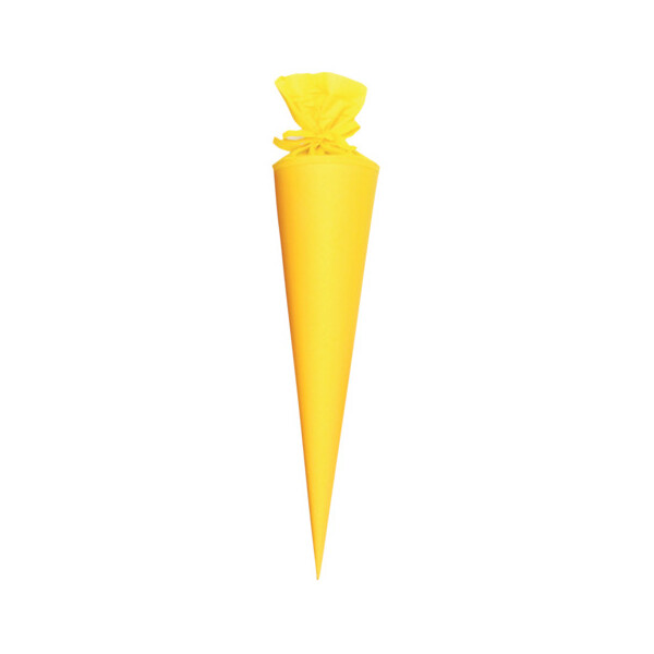 Goldbuch - Schultüte zum Basteln - 70cm -  Gelb mit farbigem Filzverschluss