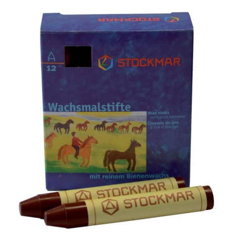 Stockmar - Wachsmalstifte - rotbraun - 12 Stifte
