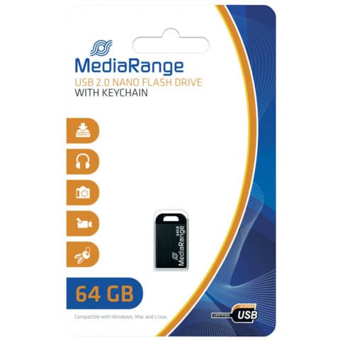 MediaRange - Mini USB-Speicherstick 64GB