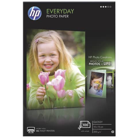 Hewlett Packard (HP) - Fotopapiere Standard - A4, glänzend, 200 g/qm, 25 Blatt