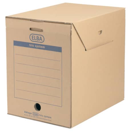 ELBA - Sammelcontainer tric system maxi - stabile Wellpappe für A4, natur braun