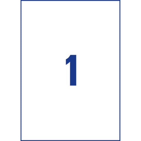 Avery Zweckform® - L4775-100 Folienetiketten - 210 x 297 mm, weiß, 100 Etiketten, permanent, wetterfest