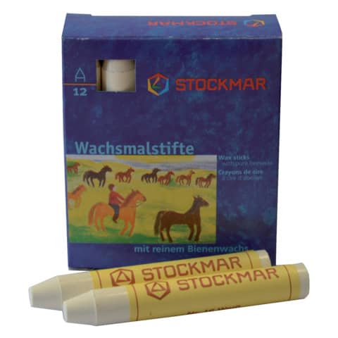 Stockmar - Wachsmalstifte - weiß - 12 Stifte