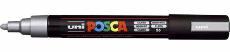 Posca - Acryl-Farbmarker - PC - silber
