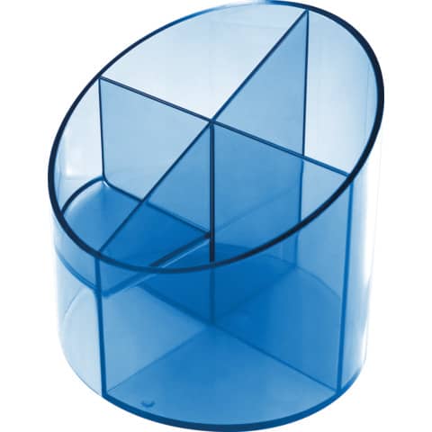 Helit - Schreibtischboy Economy - 4tlg., blau-transparent