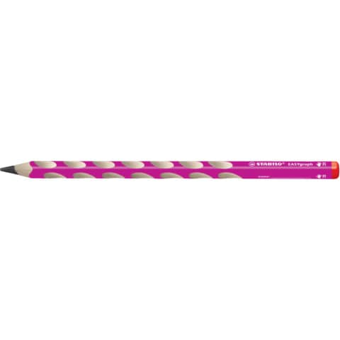 STABILO® - Ergonomischer Dreikant-Bleistift für Rechtshänder - EASYgraph in pink - Einzelstift - Härtegrad HB 