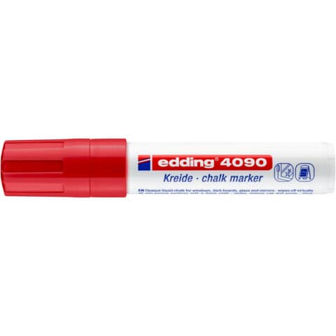 Edding - 4090 Kreidemarker - 4 - 15 mm, rot