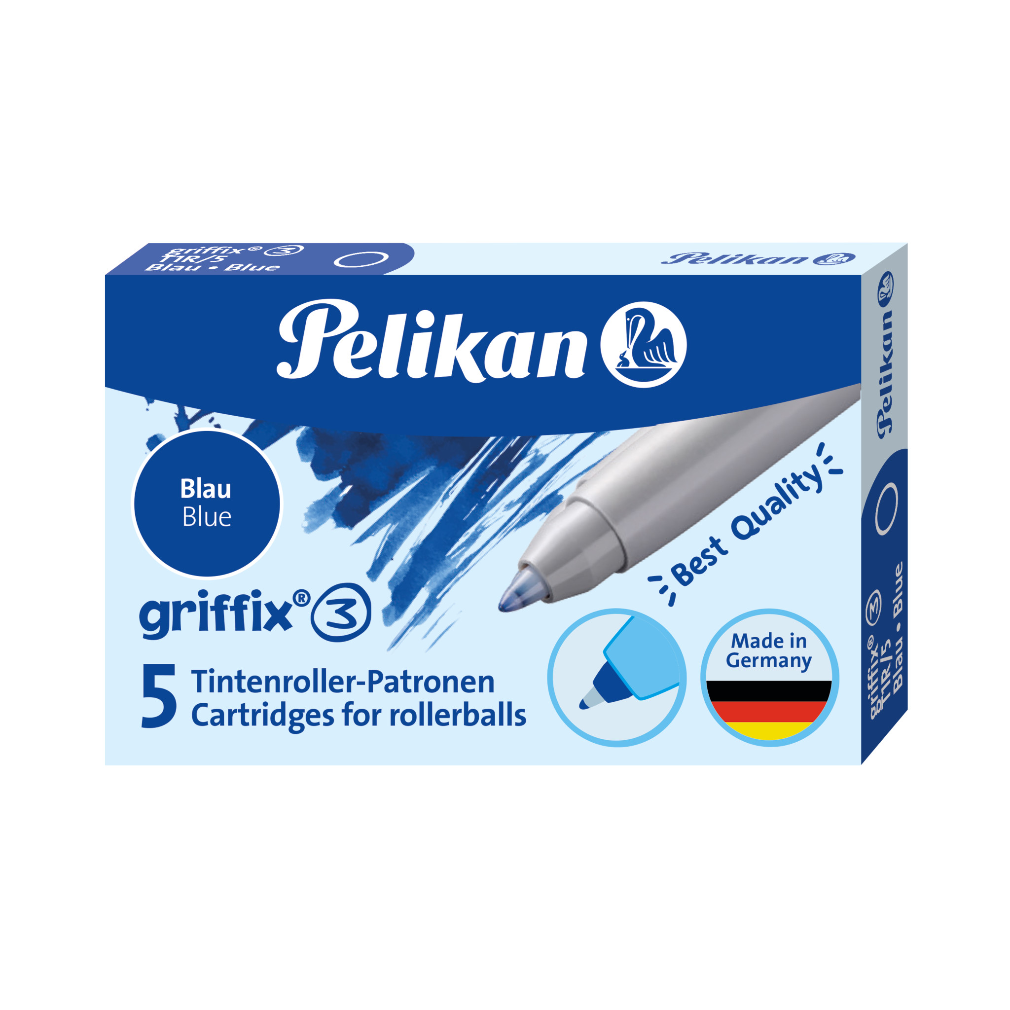 Pelikan - Tintenschreiberpatronen griffix - 5 Stück - Blau
