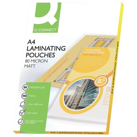 Q-Connect® - Laminierhülle - A4, 80 mym, 100 Stück