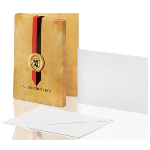 Rössler Papier - Kartenmappe Dürener Tradition - A6/C6, 25/25 Stück, weiß, glatt