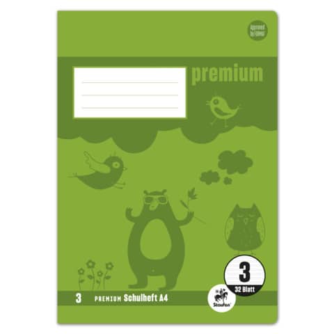 Staufen® - Heft PREMIUM LIN 3 - A4, 32 Blatt, 90 g/qm, DoppelPREMIUM LIN ien