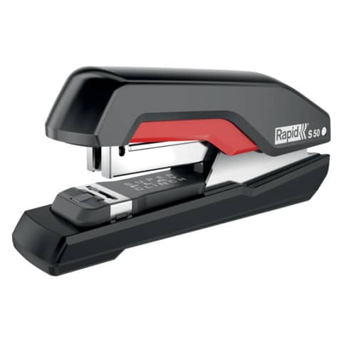 Rapid® - Heftgerät Supreme S50 - Metall, 50 Blatt, schwarz/rot