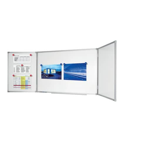 Klapptafel ECONOMY plus - Whiteboard 120 x 90 cm, 3 Tafeln, weiß