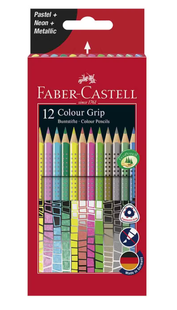 Faber-Castell - Buntstifte Colour Grip - Sonderfarbset - 12er/Etui