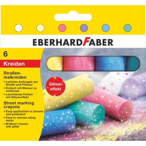 Eberhard Faber - Glitzer-Straßenmalkreide 4er Kartonetui