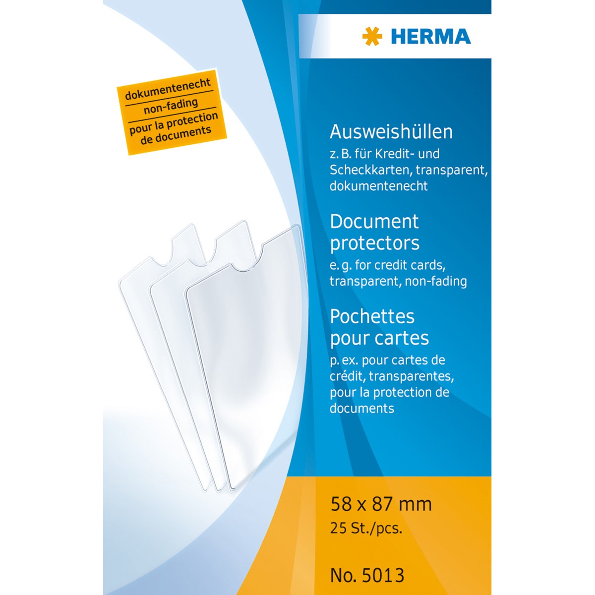 Herma - Ausweishülle 58 x 87 mm, für Kreditkarte, Scheckkarte, einfach