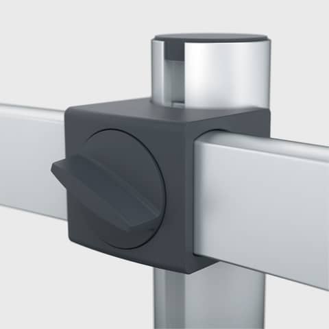 Monitorwandhalter mit Arm für 2 Monitore - silber, Tischklemme