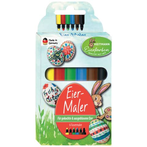 Ostereierfarbe Eier-Maler 6ST Stifte sort.