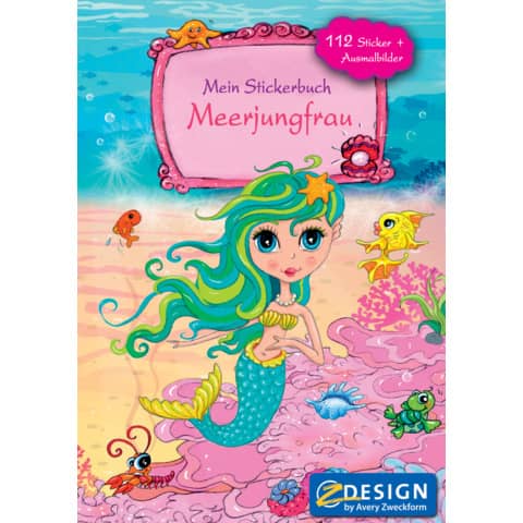 Avery Zweckform® - Z-Design 57796, Kinder Sticker Spielbuch A5, Meerjungfrau
