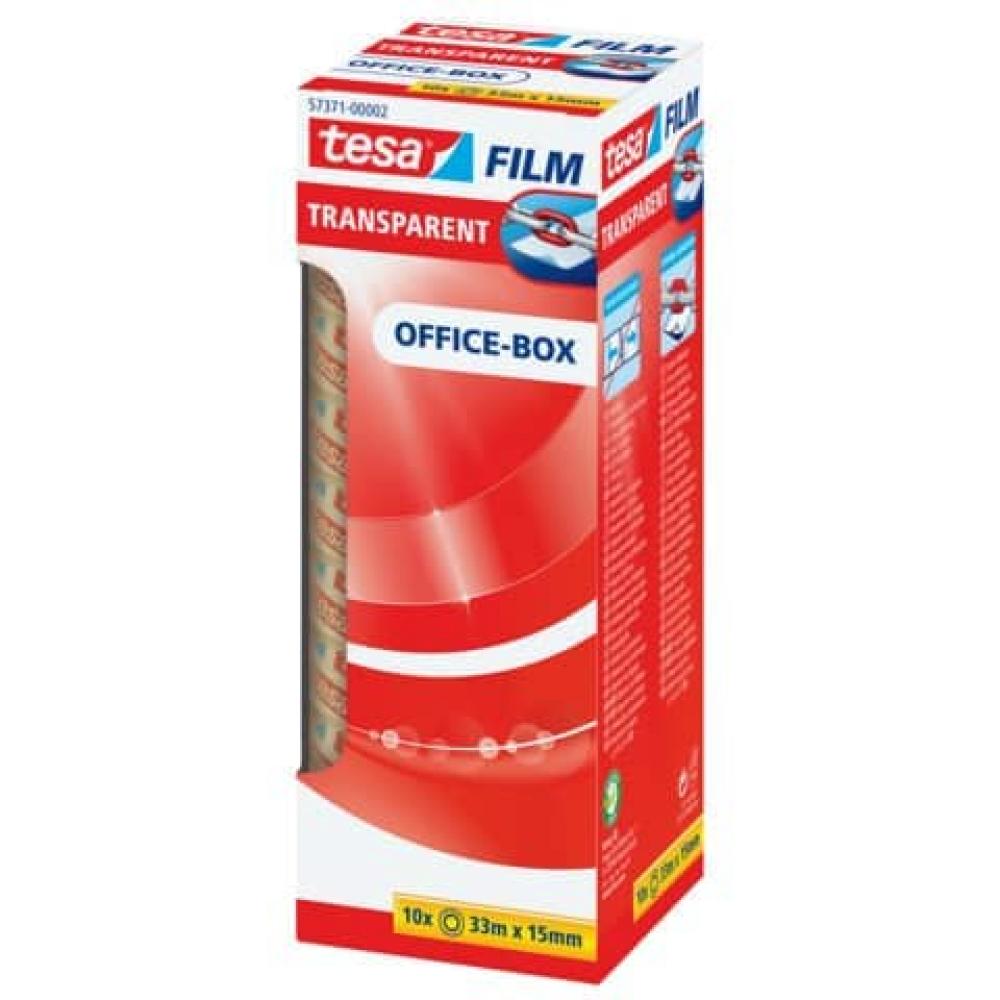 tesa® - Klebefilm Office Box - transparent, 15 mm x 33 m, 10 Rollen 